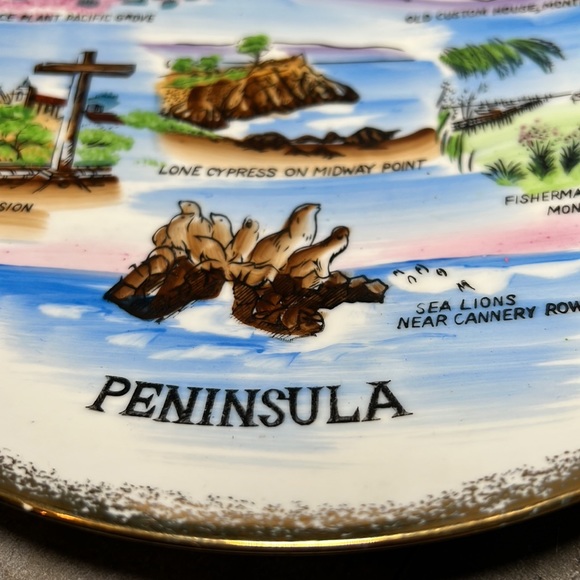 Vintage EFCCO Ceramic Monterey CA Collector Plate Made Japan - Picture 6 of 8